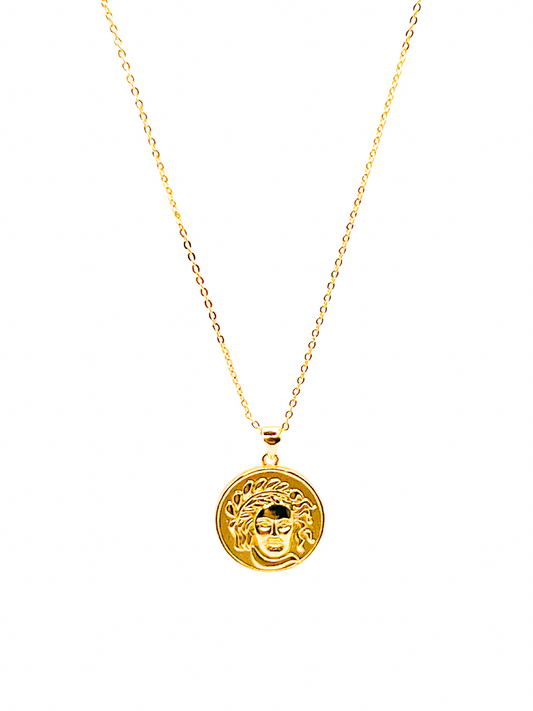 Medusa Coin Pendant Necklace