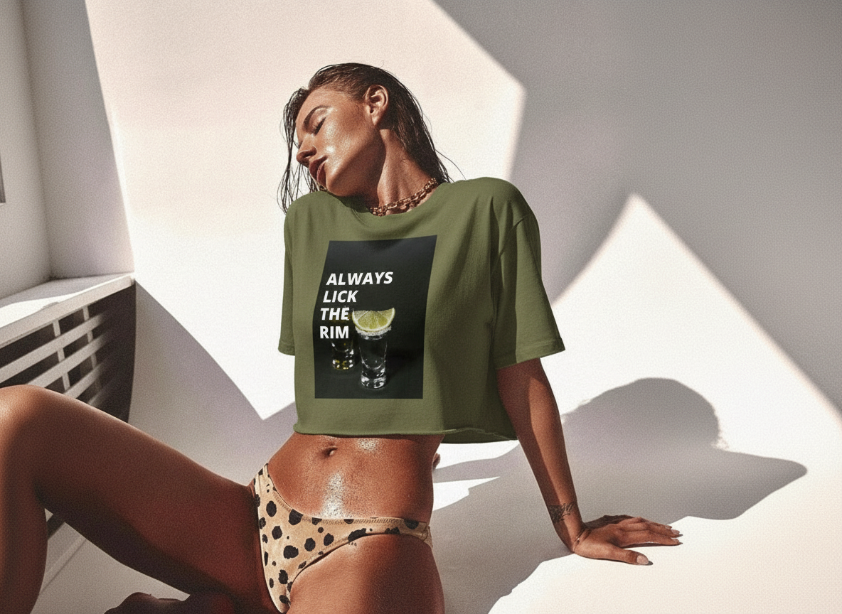 Always Lick the Rim Crop Tee