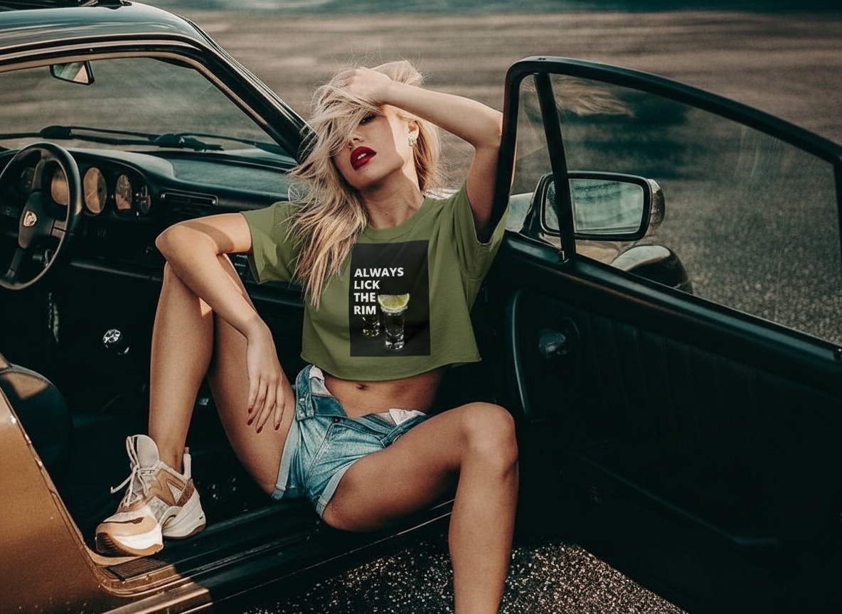 Always Lick the Rim Crop Tee