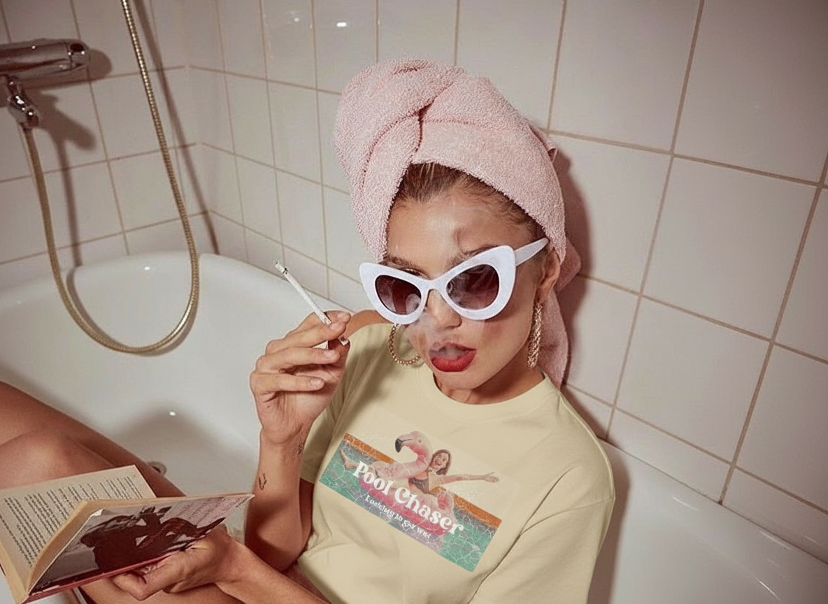 Pool Chaser: Looking to Get Wet cropped tee